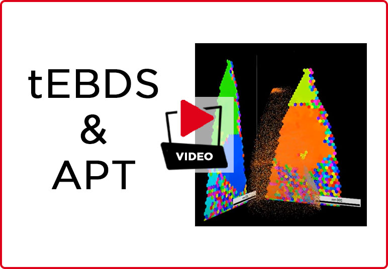 Grain boundary analysis in NdFeB with Atom Probe Tomography and t-EBSD